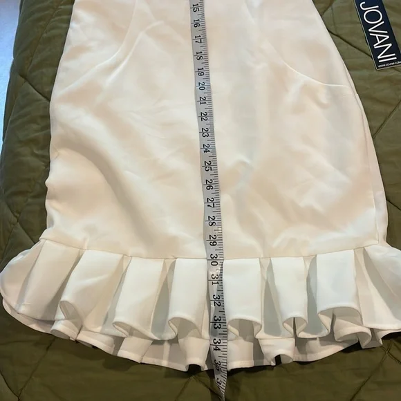 NWT Jovani ivory sleeveless sheath dress # 07819 size 6 - Picture 14 of 14